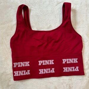 Pink sports bra